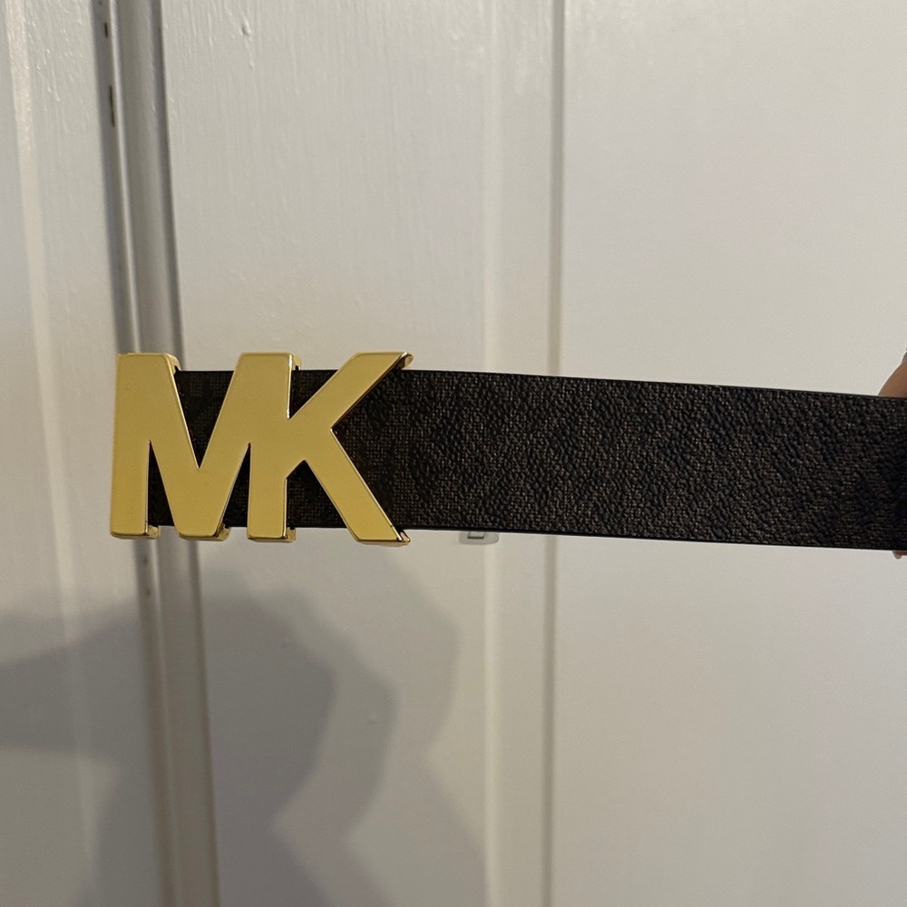 Michael Kors Gold and Brown Belt